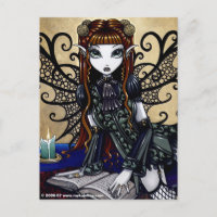 Patient Reading Mairy Tale Gothic Fairy Postkarte