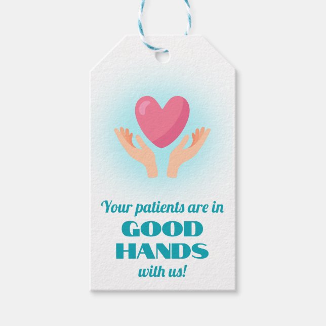 Patienten in guten Händen Zuhause Health Marketing Geschenkanhänger (Vorderseite)