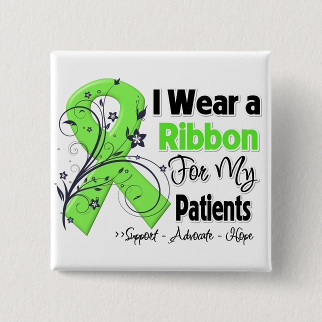 Patienten - Lymphom Ribbon Button (Vorderseite)