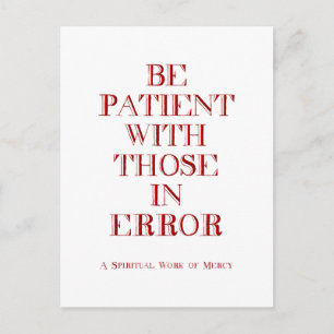 Patienten mit Fehlern Postkarte
