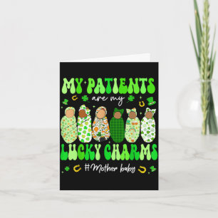 Patienten sind Glücksbringer Mutter Baby St. Patri Karte