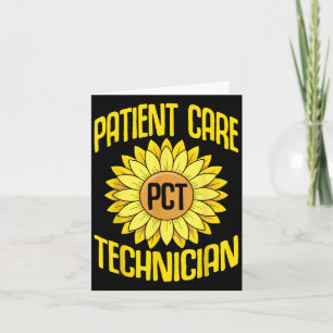 Patientenbetreuer-Techniker Pct Lustiges Sonnenblu Karte