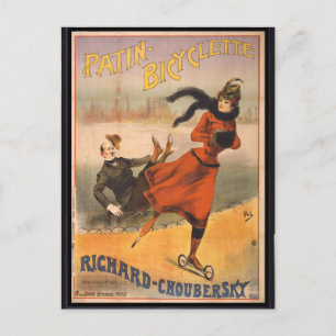Patin - Bicyclette Postkarte