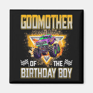 Patin des Geburtstagsjungen-Monster-Truck-Geburtst Magnet