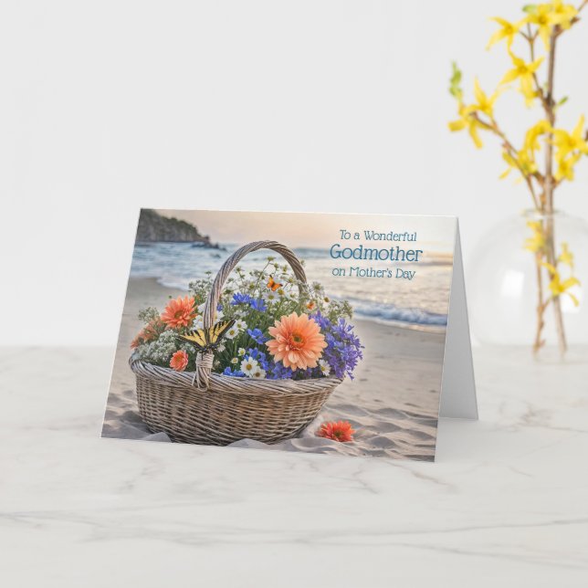Patin oder Mama Alles Gute zum Muttertag  Karte (Gelbe Blume)
