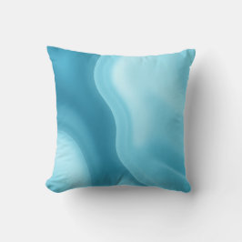 Patina Blue Soft Glow Gradient Abstract Kissen