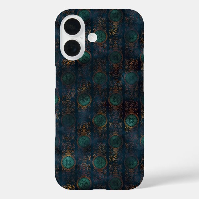 Patina Damaskus-Muster für Kupfer Case-Mate iPhone Hülle (Rückseite)