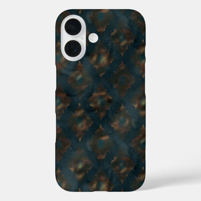 Patina Damaskus-Muster für Kupfer Case-Mate iPhone Hülle (Rückseite)