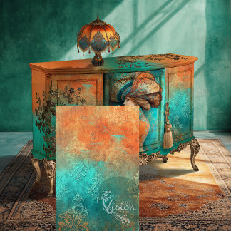 Patina Damast, verwitterte Muster Hintergrund Seidenpapier