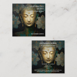PATINA DES FRIEDENS | MEDITATIONS PORTRAIT QUADRATISCHE VISITENKARTE