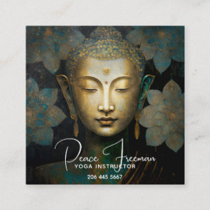 PATINA DES FRIEDENS   MEDITATIONS PORTRAIT QUADRATISCHE VISITENKARTE