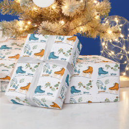 Patinando en Navidades Geschenkpapier