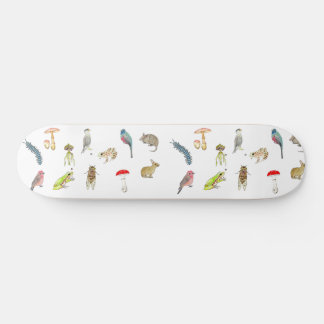 Patineta con ilustraciones de naturaleza skateboard