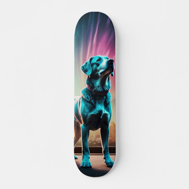 Patineta Temible Gran Perro Observando Skateboard (Vorne)