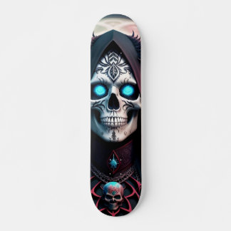 Patineta Terrorífico Ser Con Cráneo Tatuado  Skateboard