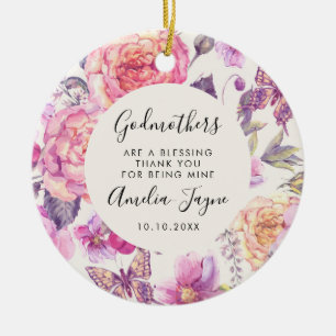 Patinnen sind ein Segen Florale Schmetterlings-Fot Keramik Ornament