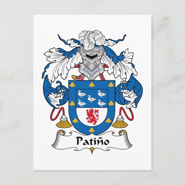 Patino Familienwappen Postkarte (Vorderseite)