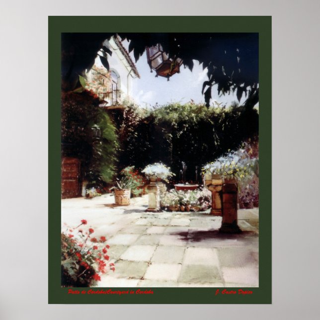 Patio de Córdoba/Hof in Cordoba Poster (Vorne)