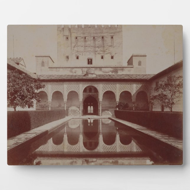Patio de los Arrayanes, Alhambra, c.1875-80 (sepia Fotoplatte (Vorderseite)
