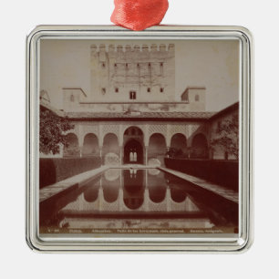 Patio de Los Arrayanes, Alhambra, c.1875-80 (Sepia Silbernes Ornament