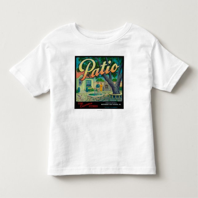 Patio orange LabelColton, CA Kleinkind T-shirt (Vorderseite)