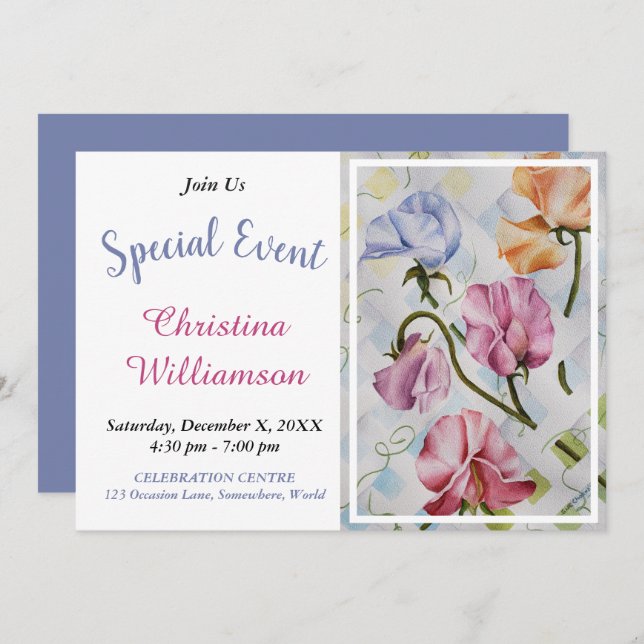 PATIO-PARTY LADEN EIN EINLADUNG (Vorne/Hinten)