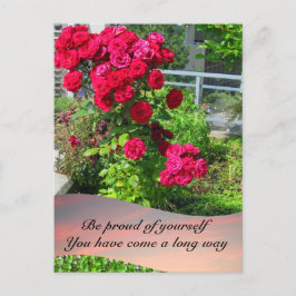 Patio-Rose mit Anführungskarte Postkarte