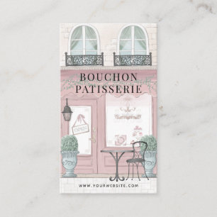 Patisserie Café Pink Business Card Visitenkarte