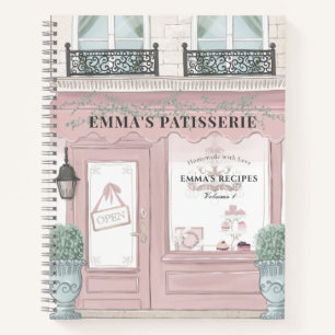 Patisserie Café Pink Recipe Notebook Notizbuch