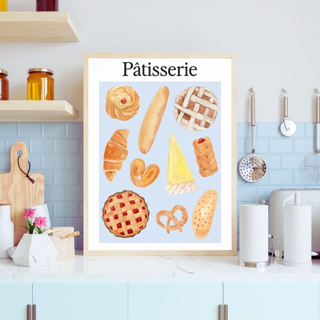 Patisserie Französisches Bäckerei Konditorei Brot  Poster (In situ)