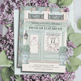 Patisserie QR Green Bat Mitzvah Einladung