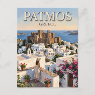 Patmos Chora Griechenland Postkarte