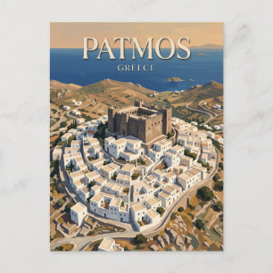 Patmos Chora Griechenland Postkarte