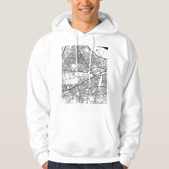 Patna Bihar Stadtplan Hoodie (Vorderseite)