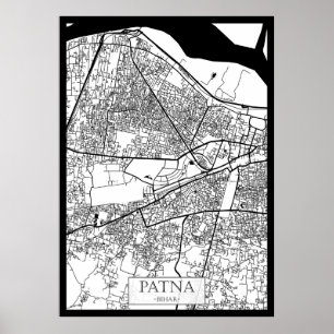 Patna Bihar Stadtplan Poster