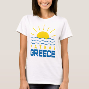 Patras Greece Sonnenschein und Meereswellen Frauen T-Shirt