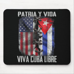 Patria Y Vida Lebe Kuba Frei Patriotisch Retro USA Mousepad