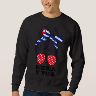Patria Y Vida Patriotic Women's Free Cuba Sweatshirt