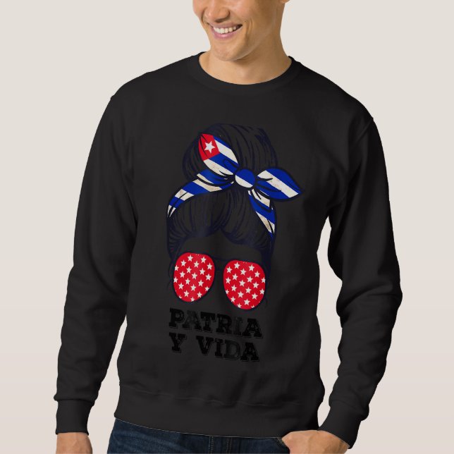Patria Y Vida Patriotic Women's Free Cuba Sweatshirt (Vorderseite)