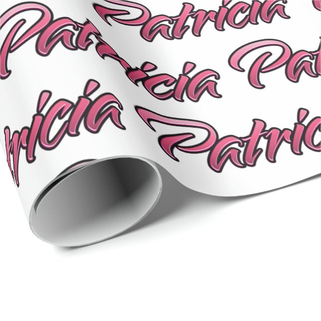 Patricia fade pink personalisiertes Geschenkpapier (Rolleneckpunkt)