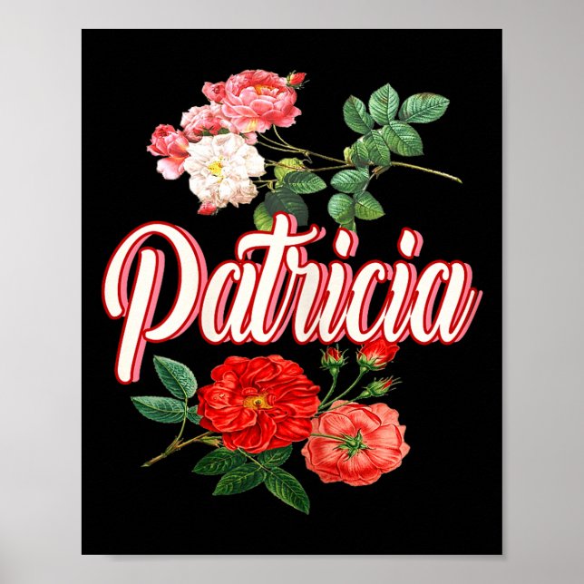 Patricia Name With Flowers  Poster (Vorne)