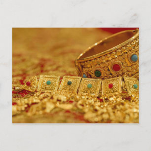 Patriciapotluck Gold Schmuck Postkarte