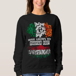 Patrick Day irisch Irland Wurzel Magyar Ungarn Fla Sweatshirt