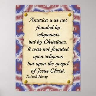 Patrick Henry America Zitat Poster
