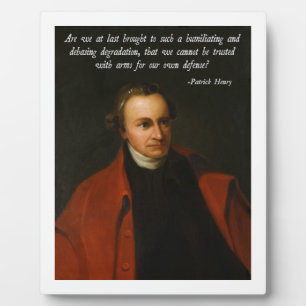 Patrick Henry Second Amendment Fotoplatte