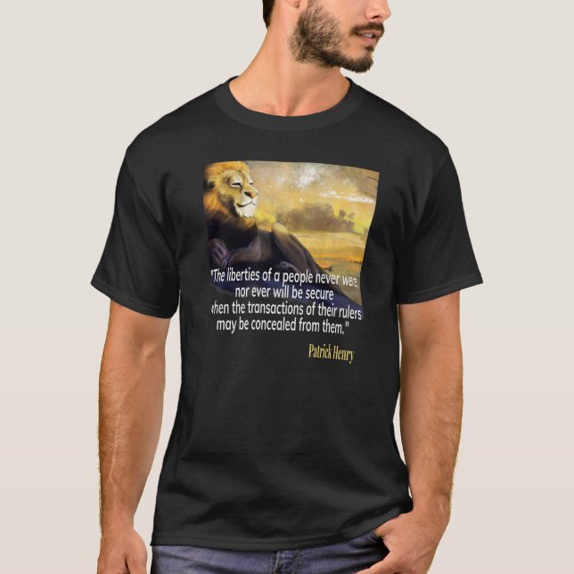 Patrick Henry Zitat T-Shirt (Vorderseite)