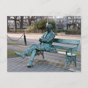Patrick Kavenagh - irische Dichterskulptur Postkarte