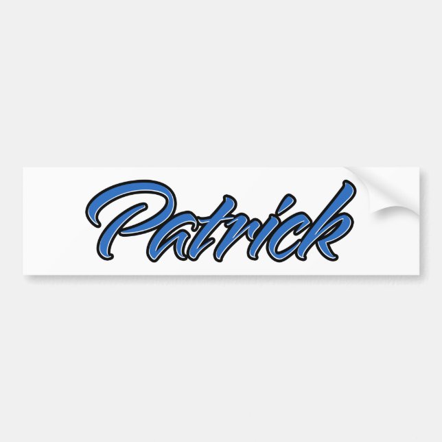 Patrick Name blue Aufkleber Sticker Autoaufkleber (Vorne)