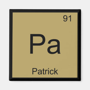 Patrick Name Chemie Element Periodensystem Magnet
