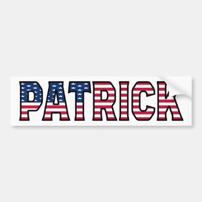 Patrick Name Vorname USA Aufkleber Sticker Auto Autoaufkleber (Vorne)